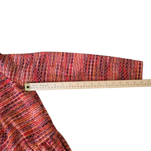 Vintage 1960s Calderon Metallic Knit Maxi Dress Belted Turtleneck Sz 8 - Picture 9 of 12
